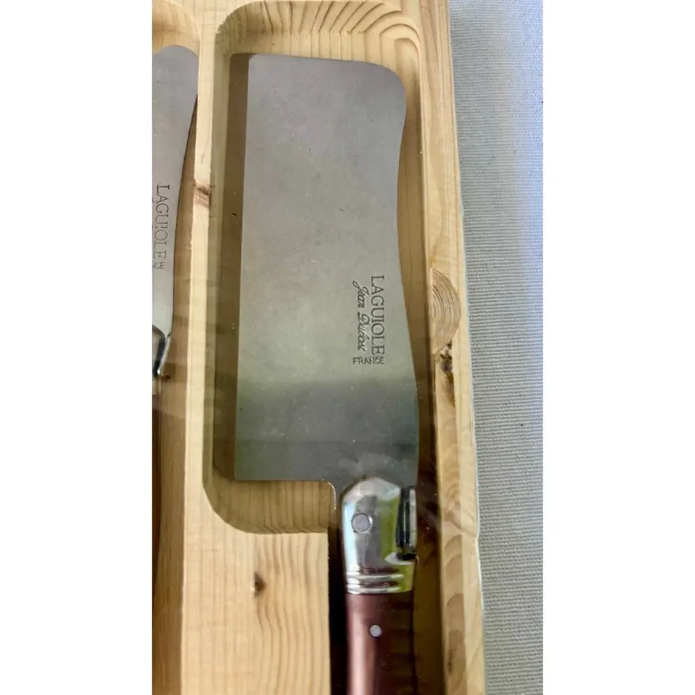 Jean Dubost Laguiole 3-Piece Cheese Knife Set – Metallic Bronze / Copper – NIB